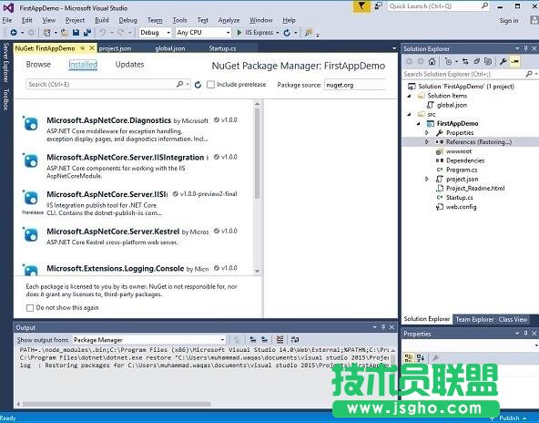 ASP.NET Core Project.json文件詳解