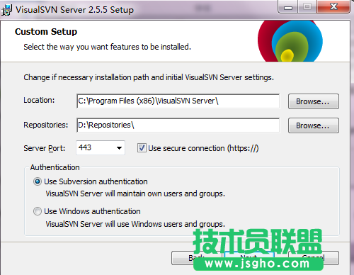 Windows下使用VisualSVN Server搭建SVN服務(wù)器