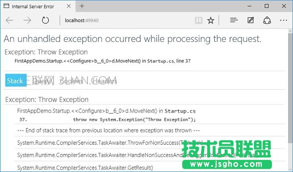 ASP.NET Core異常和錯誤處理教程