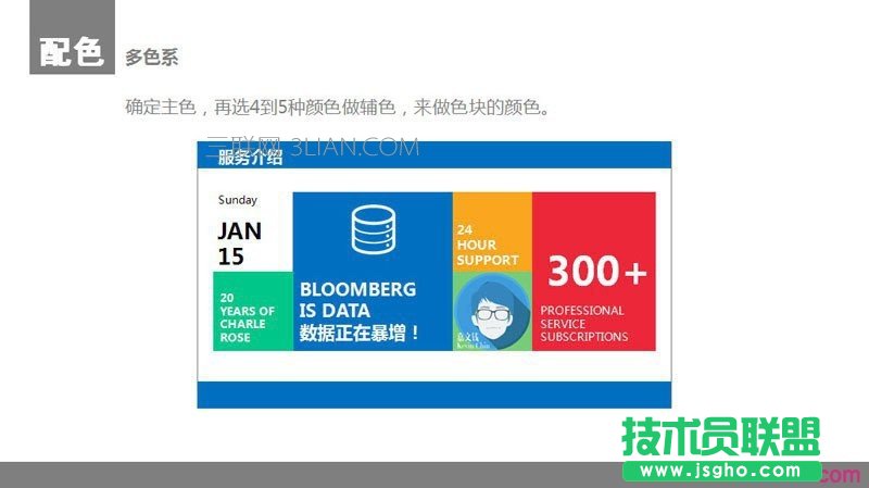 扁平化PPT設計制作教程2:顏色與色塊