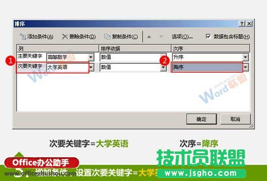 對Excel文檔中多列數據進行排序的方法
