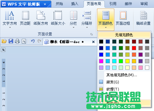 WPS文字頁面背景讓文檔更漂亮教程