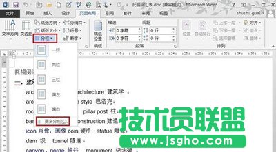 word2013怎么進行分欄排版 word2013分欄排版介紹