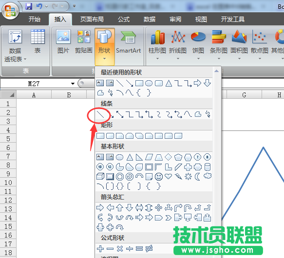 excel圖表中怎么給X軸插入垂直線