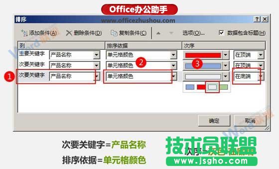 按單元格顏色對Excel數據進行排序的方法