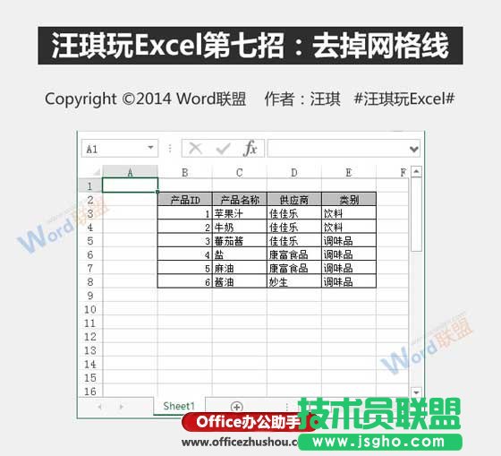 怎樣去除Excel中網格線 三聯