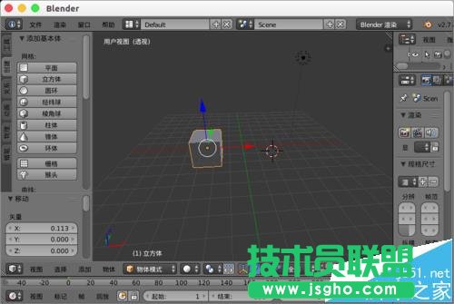 blender怎么在場景中心位置創建模型?   三聯