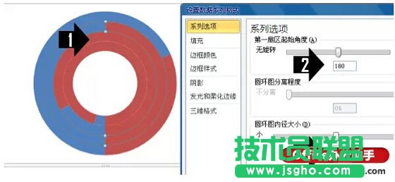 使用Excel制作漂亮的動態圓環圖表