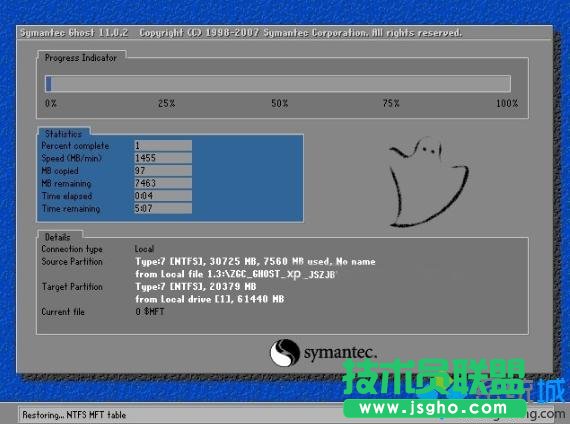安裝蘿卜家園純凈版xp系統的詳細流程(2)
