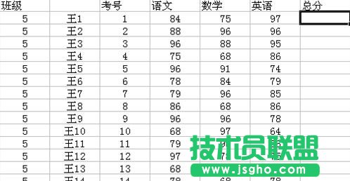 wps表格怎樣制作成績表