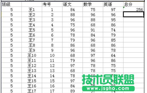 wps表格怎樣制作成績表