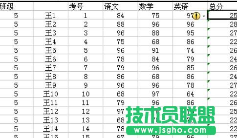 wps表格怎樣制作成績表