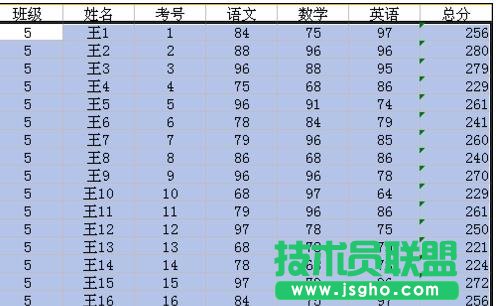 wps表格怎樣制作成績表