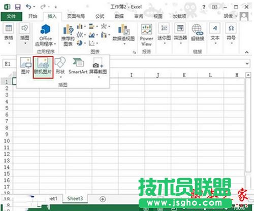 excel2013插入聯(lián)機(jī)圖教程