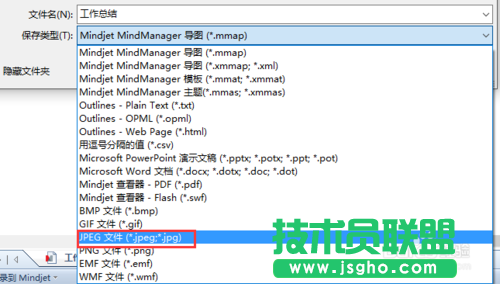 mindmanager怎么導出圖形為JPEG格式？