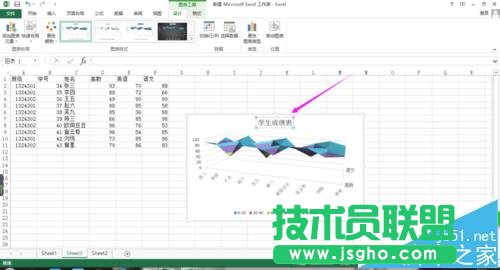 excel表格中的數據怎么創建為曲面圖?