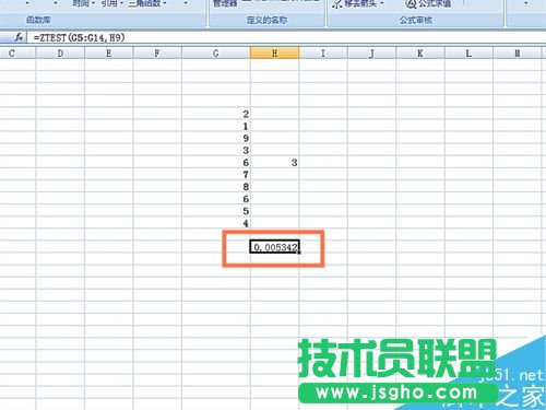 如何在EXCEL表格中使用ZTEST函數
