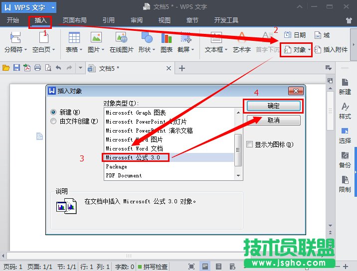 wps公式編輯器怎么用 三聯