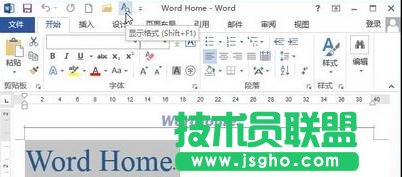word2013中怎樣顯示格式