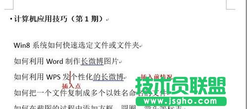 word2013如何使用插入和改寫模式