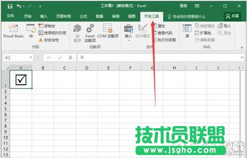 Excel2016怎么插入帶勾的方框(多項選擇符號)?