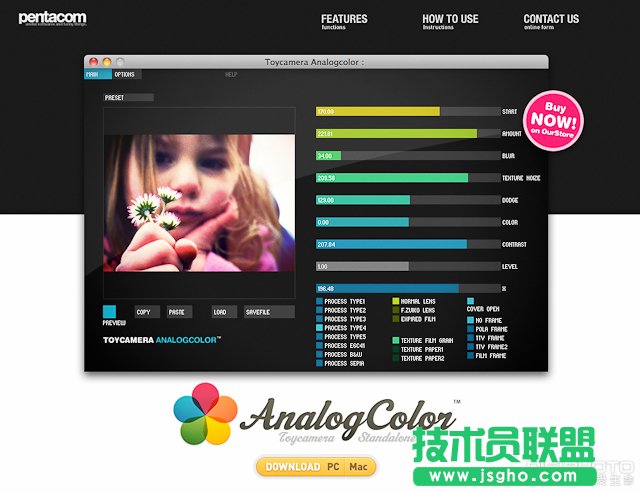 Toycamera Analogcolor ：計(jì)算機(jī)版專業(yè)級(jí) LOMO 修圖軟件 三聯(lián)