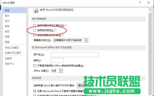 Word2013中取消&ldquo;啟用實時預覽&rdquo;功能