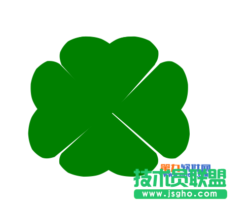 WPS文稿形狀工具設計四葉草 三聯