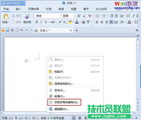 WPS文字2013項目符號的插入 三聯(lián)