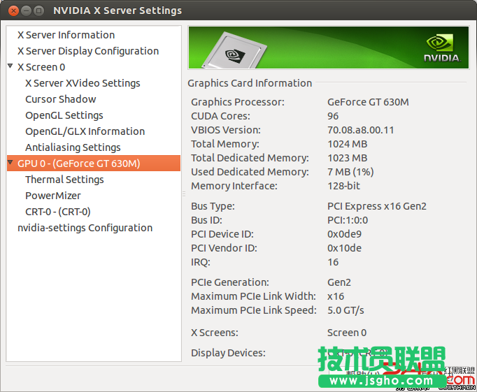 Ubuntu 13.04雙顯卡安裝NVIDIA GT630M驅動 三聯