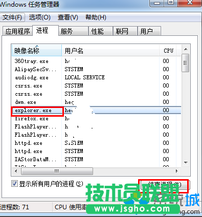 找到&ldquo;進(jìn)程&rdquo;選項(xiàng)卡