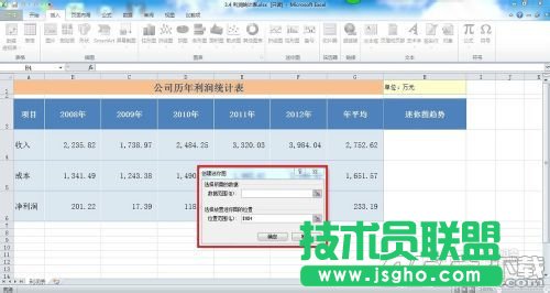 如何在Excel2010中創建迷你圖?