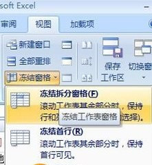 Excel2007怎么凍結窗口5