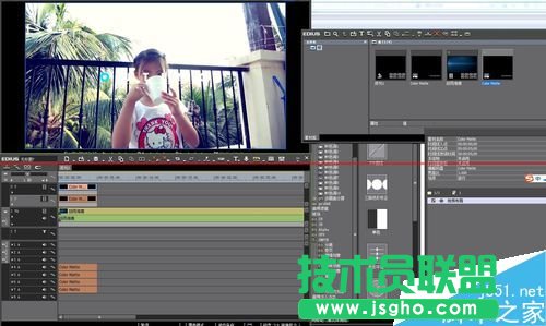 怎么給edius導入的視頻添加上下黑邊框？