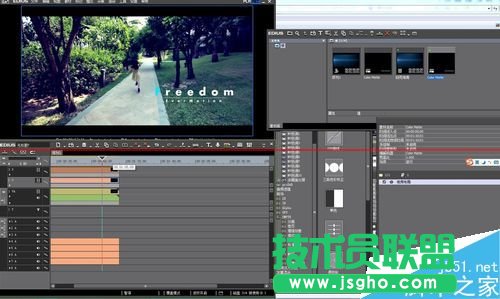 怎么給edius導入的視頻添加上下黑邊框？