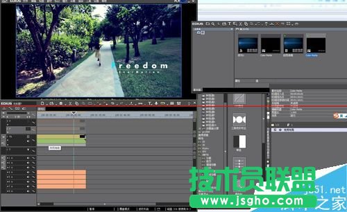 怎么給edius導入的視頻添加上下黑邊框？